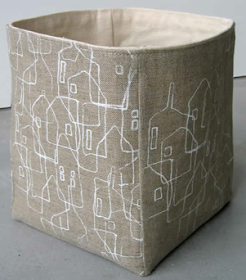 linen and canvas storage box - or bucket