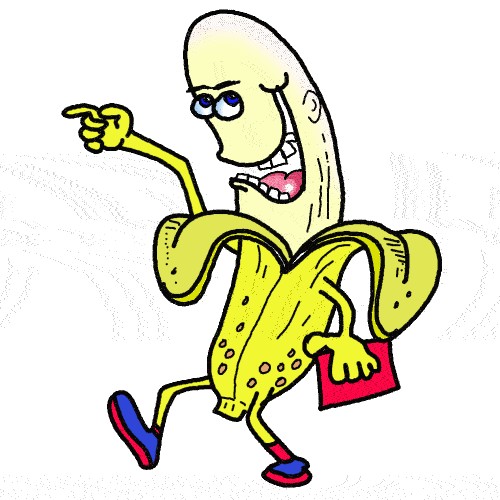 banana clipart with face