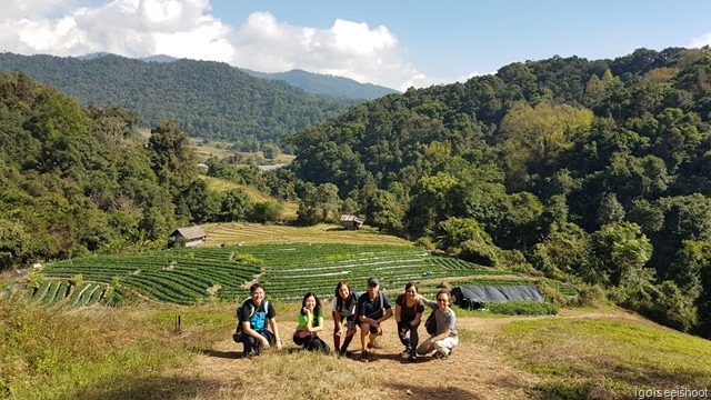 Scenic view seen while hiking the Pha Dok Siew nature trail at Doi Inthanon. Nice views of terraces on the way to Mae Klang Luang.