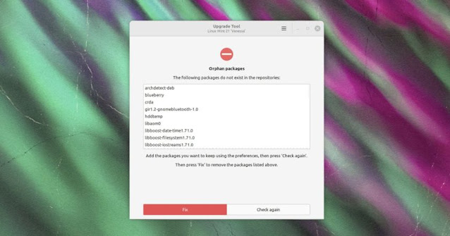 linux mint upgrade orphan packages