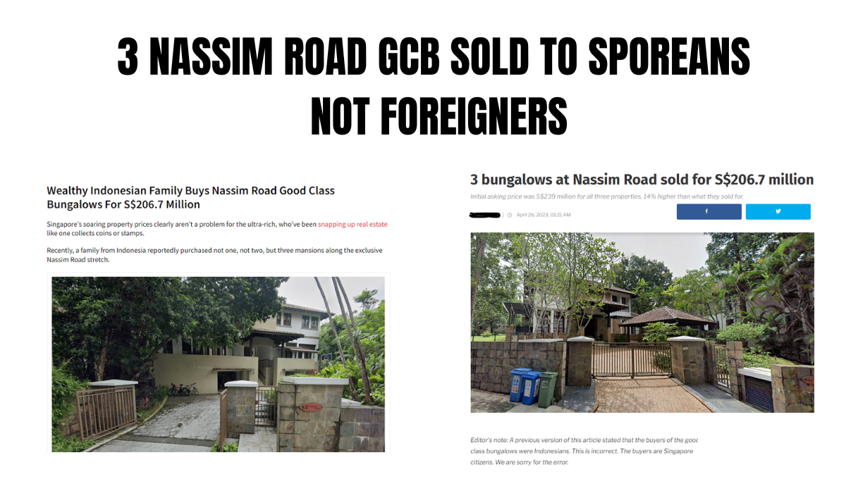 3 GCB at Nassim Road sold for $206.7m to Singapore family not Foreigners