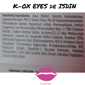 Ingredientes K-OX EYES de ISDIN