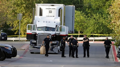 The semitruck that transported dozens of immigrants in his sweltering trailer this summer from Laredo to San Antonio.