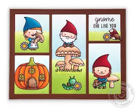 Sunny Studio Stamps: Gnome Sweet Gnome Card featuring Comic Strip Everyday Dies