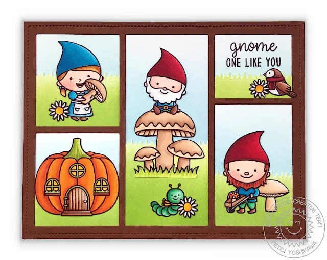 Sunny Studio Stamps: Gnome Sweet Gnome Card featuring Comic Strip Everyday Dies