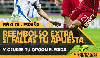 betfair reembolso 25 euros Amistoso Belgica vs España 17 noviembre