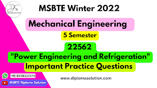 22562 Power Engineering and Refrigeration Important Questions for MSBTE Exam | Mechanical Engineering 5 Semester