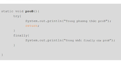 Sử dụng từ khóa final trong try...catch trong lập trình java