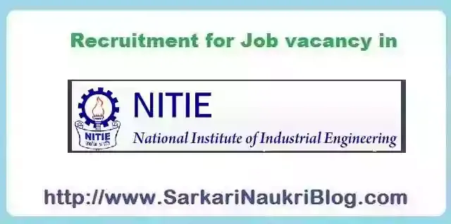 Naukri Vacancy Recruitment NITIE