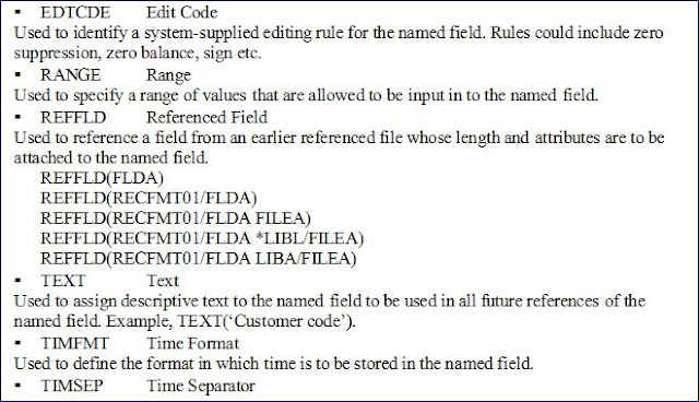 keyword levels in physical file 1