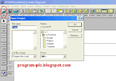 Open Project Ladder PLC Omron