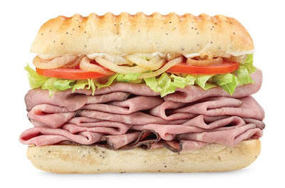 Blimpie's Ultimate Roast Beef sandwich.