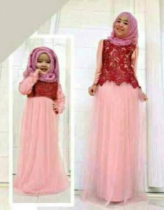 Baju Muslim Kembar Ibu Dan Anak Perempuan