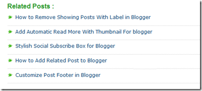 Related Posts Widget for Blogger