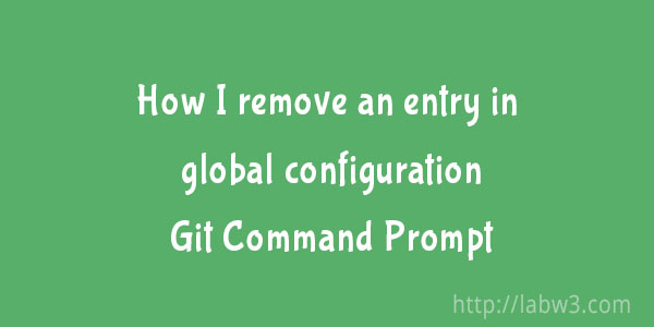 How to remove User Name and Email accounts from the Git Config