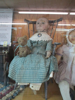 Doll with Cat from the 1800s at Spencer Doll Museum © Katrena