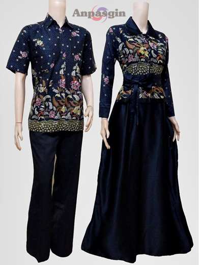 Model Desain Baju Batik Muslim Terbaru 2017