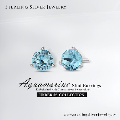 aquamarine stud earrings wholesale