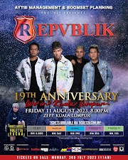 Repvblik Band ingin cipta kenangan sempena 19th Anniversary Repvblik Band Live in Kuala Lumpur 