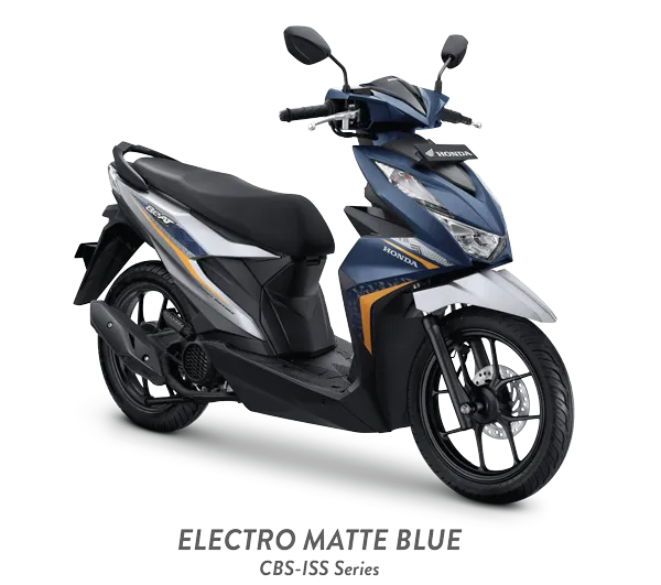 HONDA BEAT BIRU ELECTRO MATTE BLUE CBS ISS