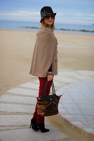Camel cape coat, Persunmall cape, Longchamp Le Pliage, Fashion and Cookies, fashion blogger