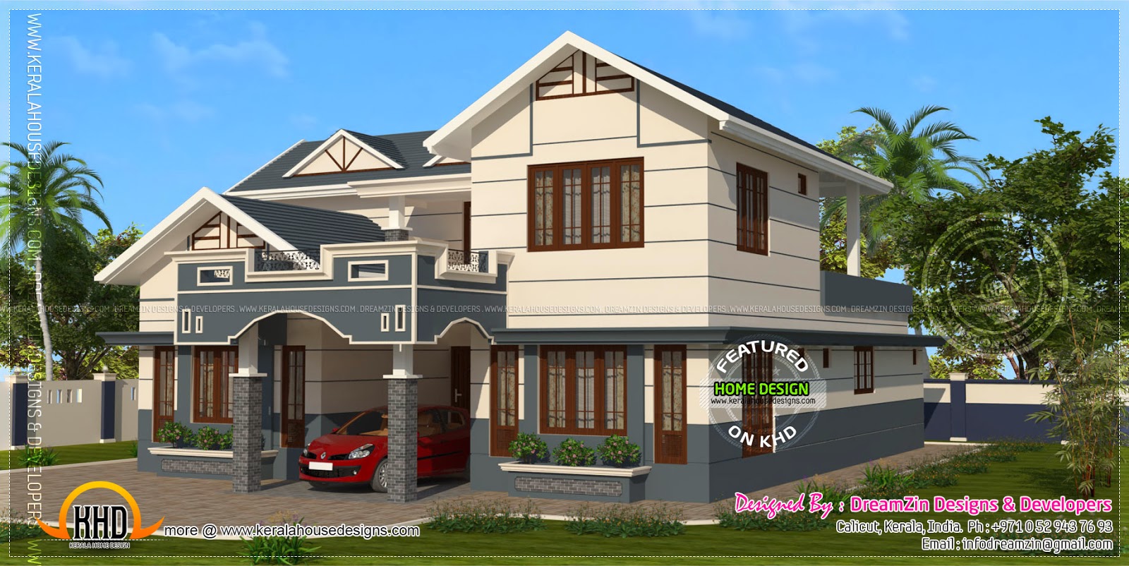 339 square yards house  elevation Home  Kerala Plans 