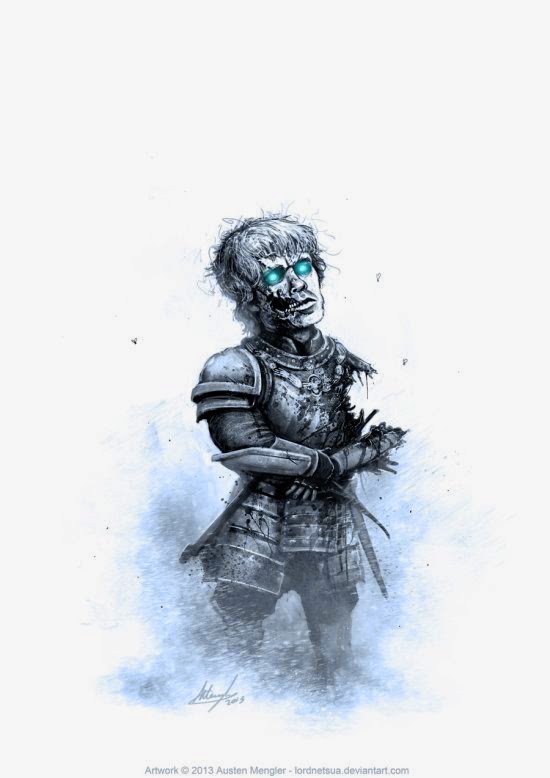 Austen Mengler lordnetsua deviantart ilustrações fantasia terror game of thrones white walkers zumbis the walking dead