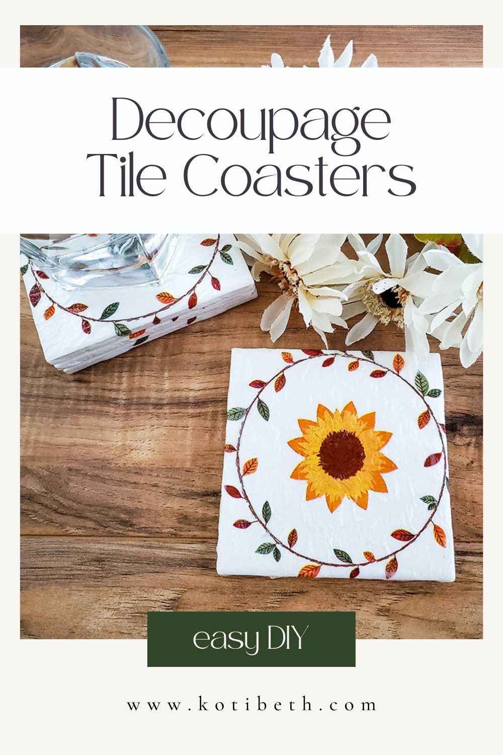 How to Make Coasters Out of Tiles - Koti Beth