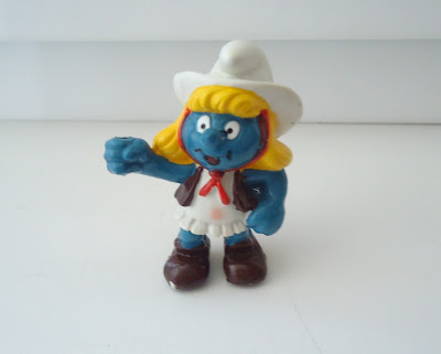 Cowboy Smurfette Peyo Schleich Hong Kong 2.0122 Schtroumpfe Schlumpf Puffi