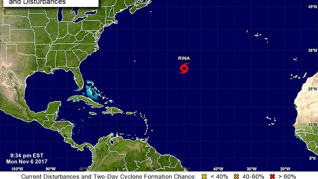 Se forma tormenta tropical Rina sobre el Atlántico