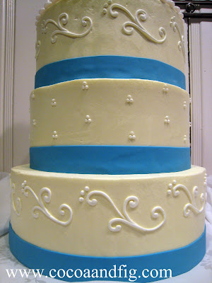 Cornflower Blue Wedding Cake