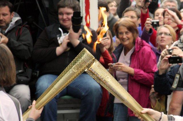 Relevo de la antorcha olímpica en Aberdeen, Juegos Olimpicos Londres 2012 London 2012