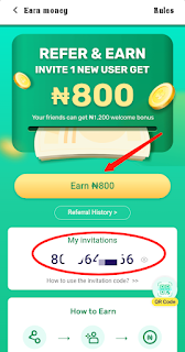 Make money on Opay through invitation code and referral link