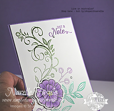 Create embossing in any colour by using the Stamparatus - see this amazing tool here - http://bit.ly/StamparatusProducts