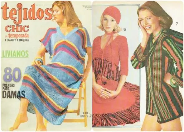 Revistas de tejido crochet y tricot 1977