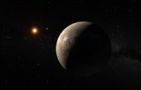 Artist's impression of the planet orbiting Proxima Centauri