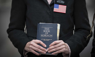 A Mormon missionary in Salt Lake City. The conduct of ‘Deseret nationalists’ has raised questions about how the Mormon Church of Jesus Christ of Latter-day Saints (LDS) is responding to the movement. Photograph: Wong Maye-E/AP