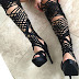 Strappy Thigh High Stiletto Boots