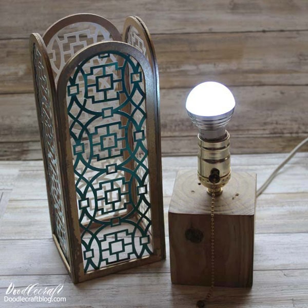 How to make a lumarinary lantern lampshade using the Cricut Maker and the Knife Blade