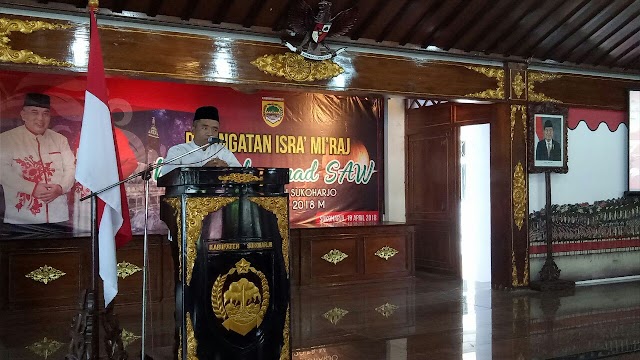 ANGGOTA KODIM 0726/SUKOHARJO HADIRI PERINGATAN ISRA' MI'RAJ TAHUN 1439 H