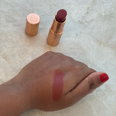 Charlotte Tilbury lipstick Walk of No Shame swatch brown skin