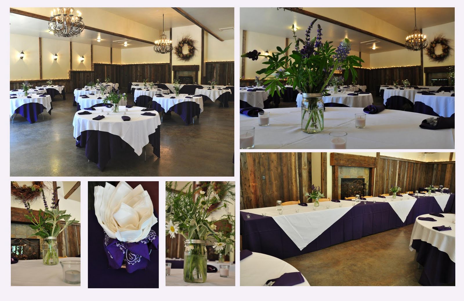 purple and white wedding