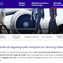 Galaxy Note 7 - o rejeitado nas viagens