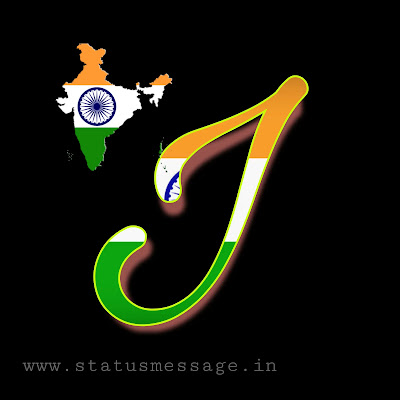 indian flag alphabet images a to z, letter J dp for 15th august