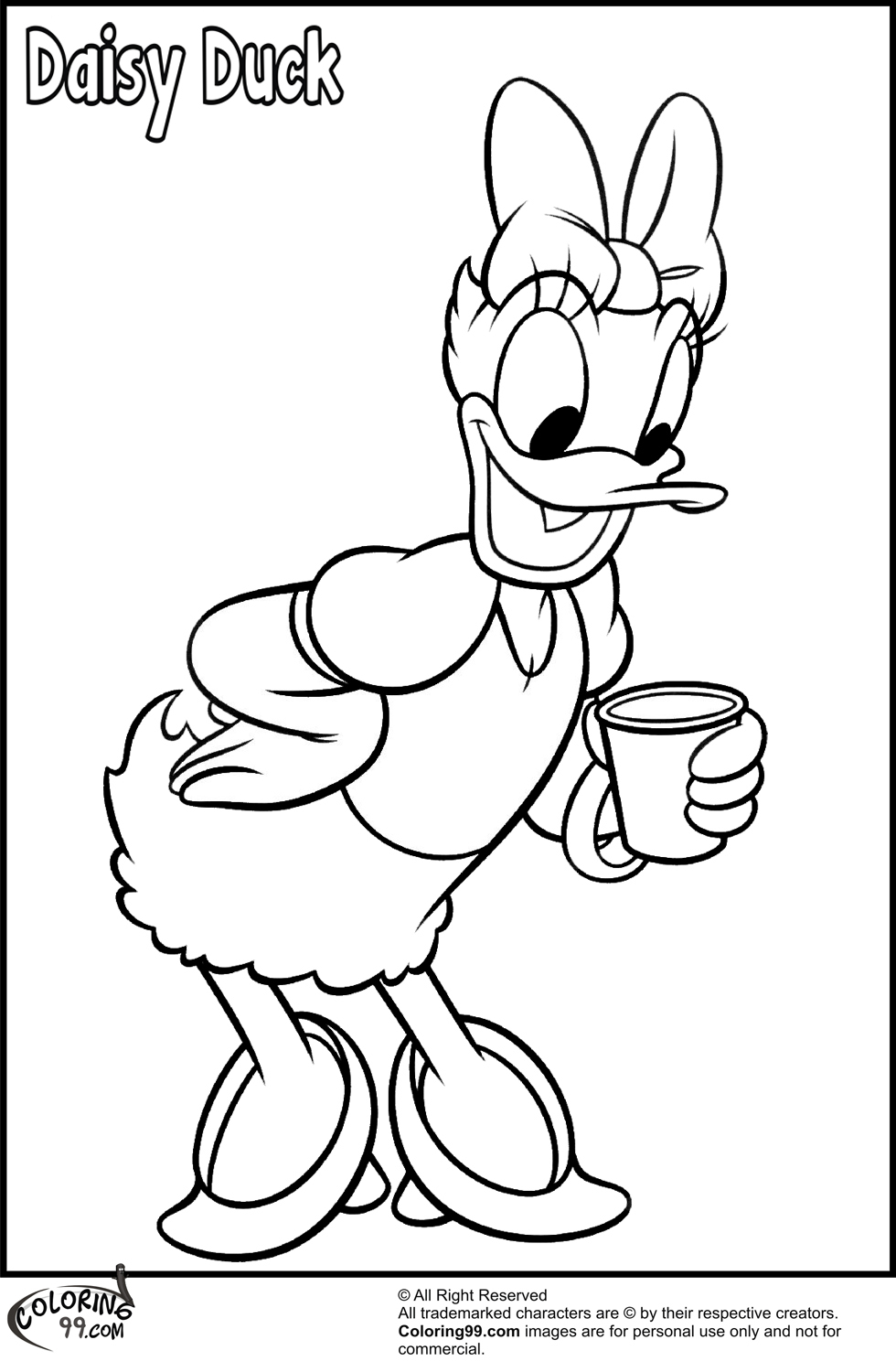 Download Daisy Duck Coloring Pages | Team colors