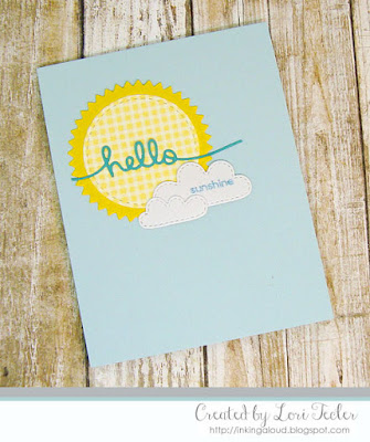 Hello Sunshine card-designed by Lori Tecler/Inking Aloud-stamps and dies from Lawn Fawn