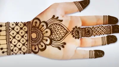 (3) Simple Mehndi Designs Front Hand