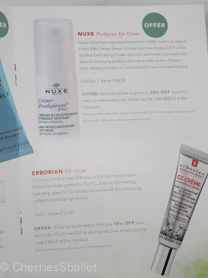 BBB Dream Box IV  - Nuxe Prodigeux  Eye Cream, Erborian CC Cream