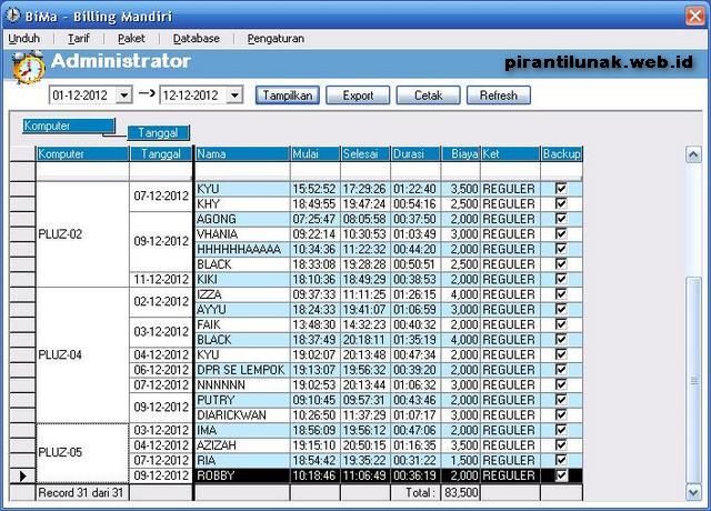 Rizqunaa Mazidatus SanSan~: Download Biling Warnet Mandiri