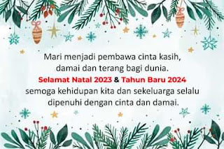 ucapan natal 2023 dan tahun baru 2024